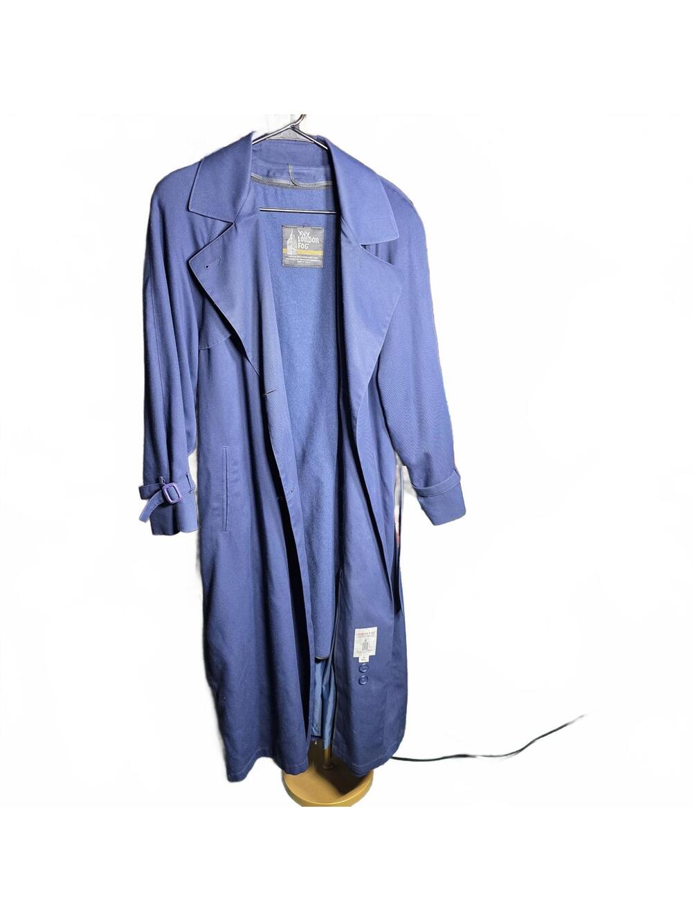 Wmn's 12 Regular - Vintage London Fog blue trench coat